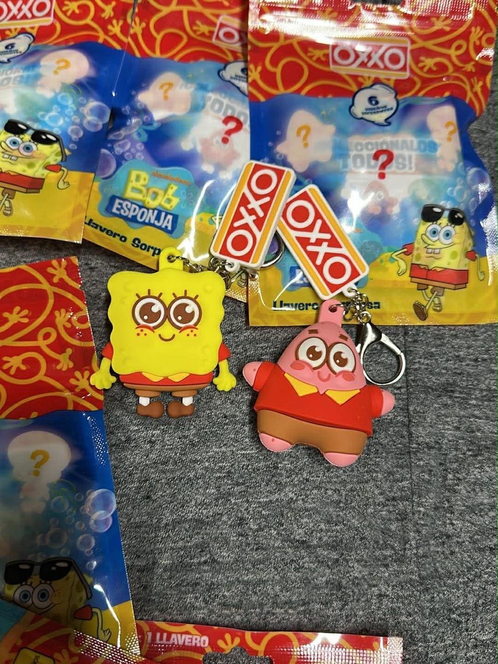 Oxxo Bob Esponga Llavero Keychain set of 2 Patrick Sponge Bob